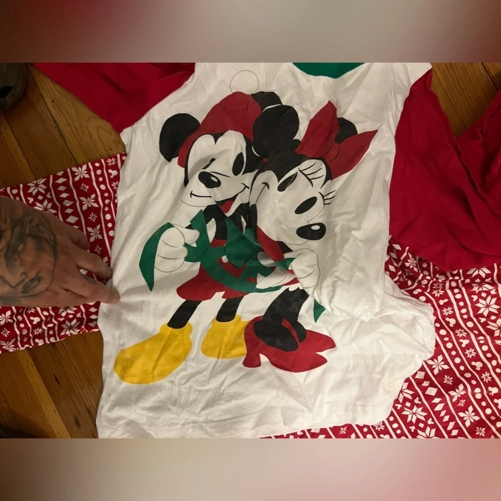 Disney Tokyo Minnie and Mickey Christmas pajama set Medium
